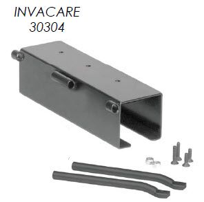 Therafin-30569-Bandeja media, transparente, 3/8", Trimline con soporte Invacare, izquierda