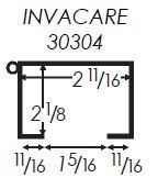Therafin-30573-Bandeja media, acolchada, Trimline con soporte Invacare, abatible hacia la izquierda