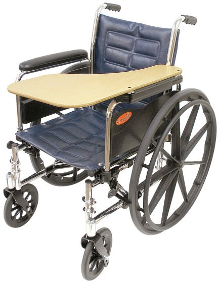 Therafin-30385-Bandeja media, envolvente, imitación madera, con soporte de altura ajustable, abatible hacia arriba/abatible, izquierda