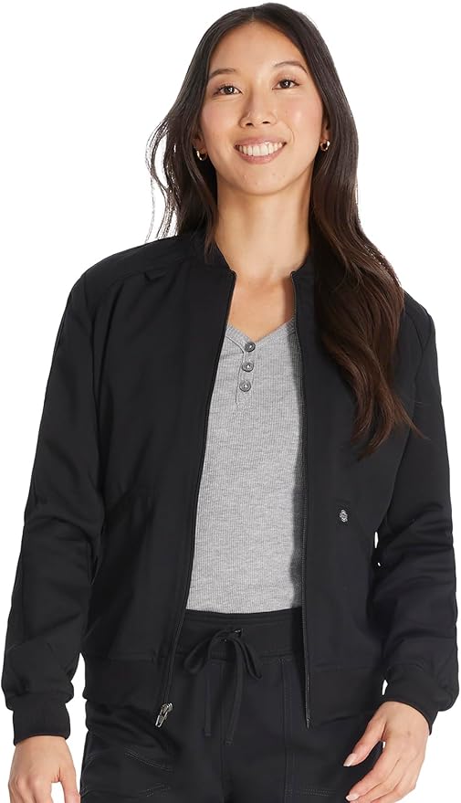 Balance by Dickies Women's Zip Front Solid Scrub Jacket