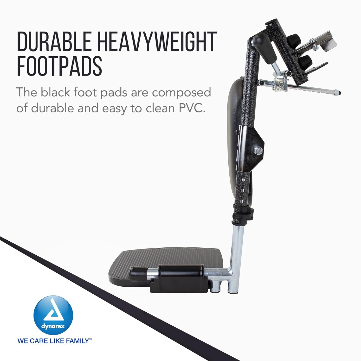 Dynarex-RPWC24-80ELR Wheelchair Elevated Leg Rest 1 Pr., Black