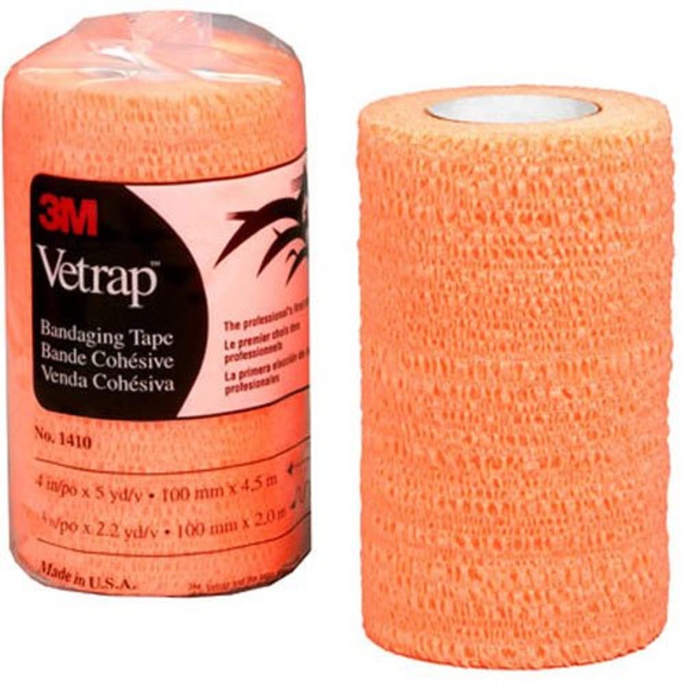3M-1410BO Vetrap™ Bandaging Tape, Bright Orange, 4.5m Roll