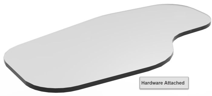 Therafin-Half Tray, Clear 3/8", Standard w/ Jazzy Bracket, Flip