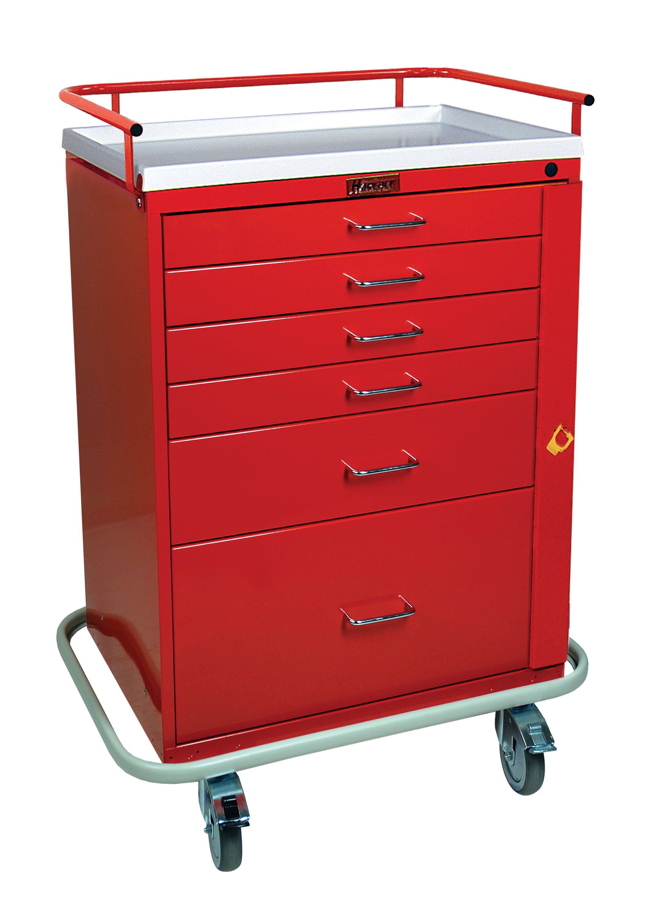 Harloff-6400 6 Drawer Classic Emergency Cart (Tall Cabinet), Breakaway Lock, 100 Breakaway Seals. 4-3", 1-6", and 1-12" Drawers REPLACED BY MDS3030B16 Each