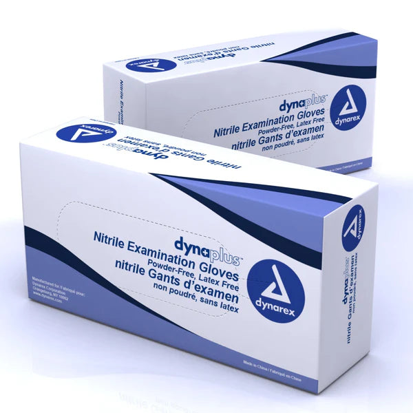 Dynarex Nitrile Exam Gloves Blue - Latex Free (Case Of 10 Boxes)
