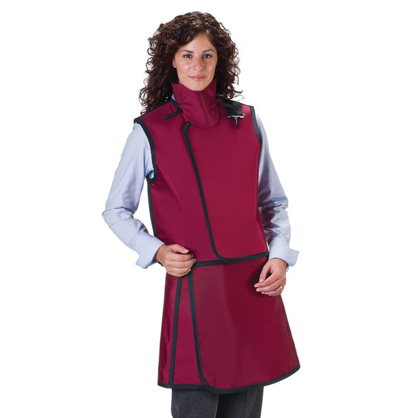 Wolf X-Ray-66077-25 WOMEN'S APRON AND VEST : .5 mm Regular Lead VEST: 21X19 APRON: 19X30-34 Black- Small