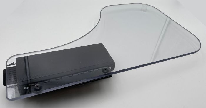 Therafin-30388-Bandeja media, envolvente, transparente, 3/8" con soporte de altura ajustable, abatible hacia arriba/abatible, derecha