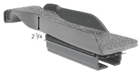 Therafin-Armrest, Slide On Trough, Black Foam