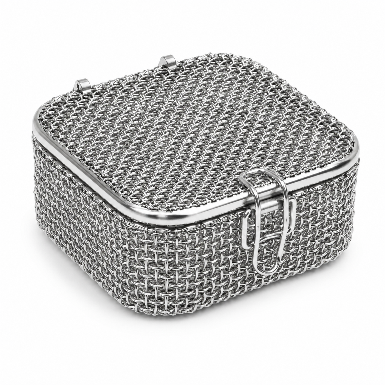 Sharn/Marketlab Wire Instrument Basket with Hinged Lid