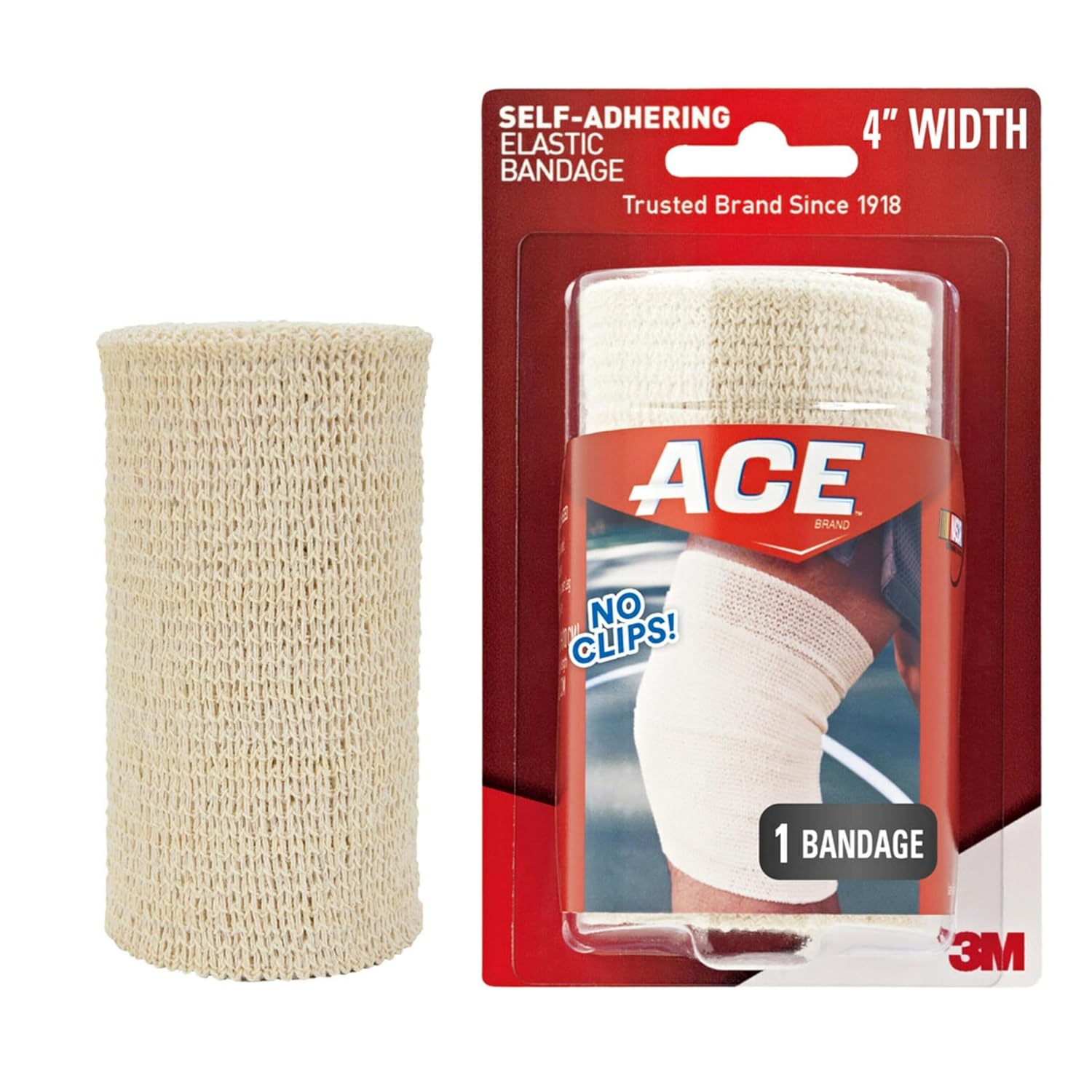 3M-207462 ACE™ Self-Adhering Elastic Bandage, 4" Width, Pack of 72
