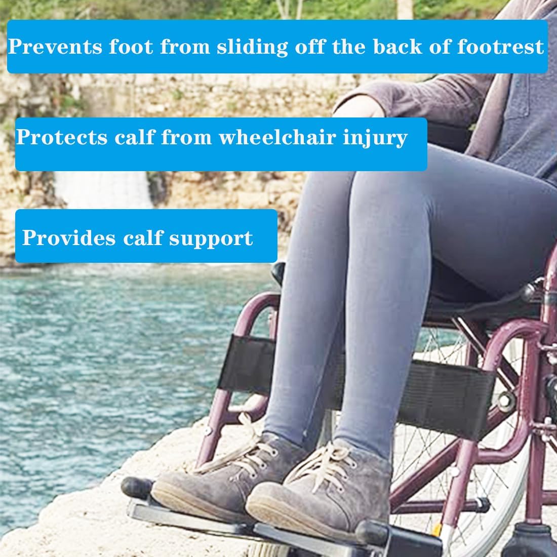 Dynarex DynaRide Wheelchair Calf Strap Nylon 1pc/polybag, 50pcs/box