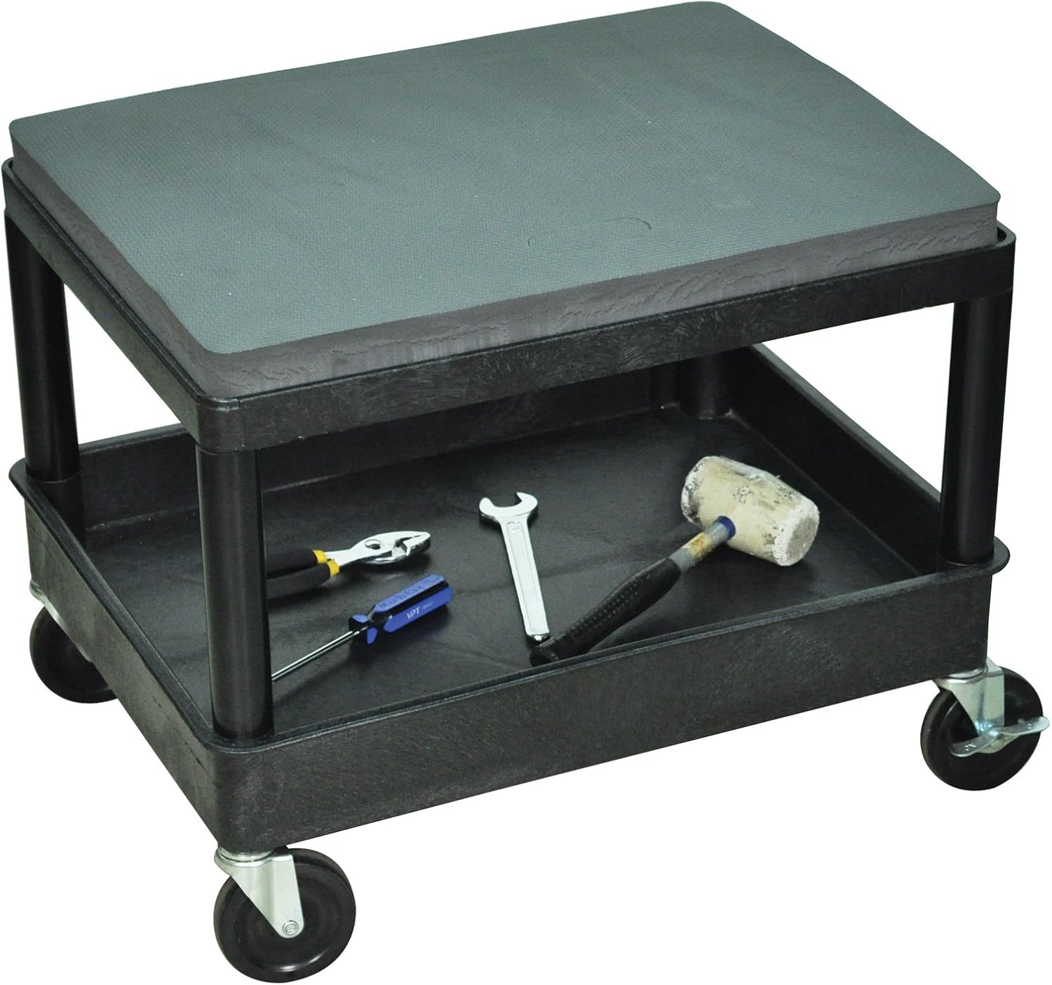 LUXOR MS21-B Mobile Mechanic's Seat - Black