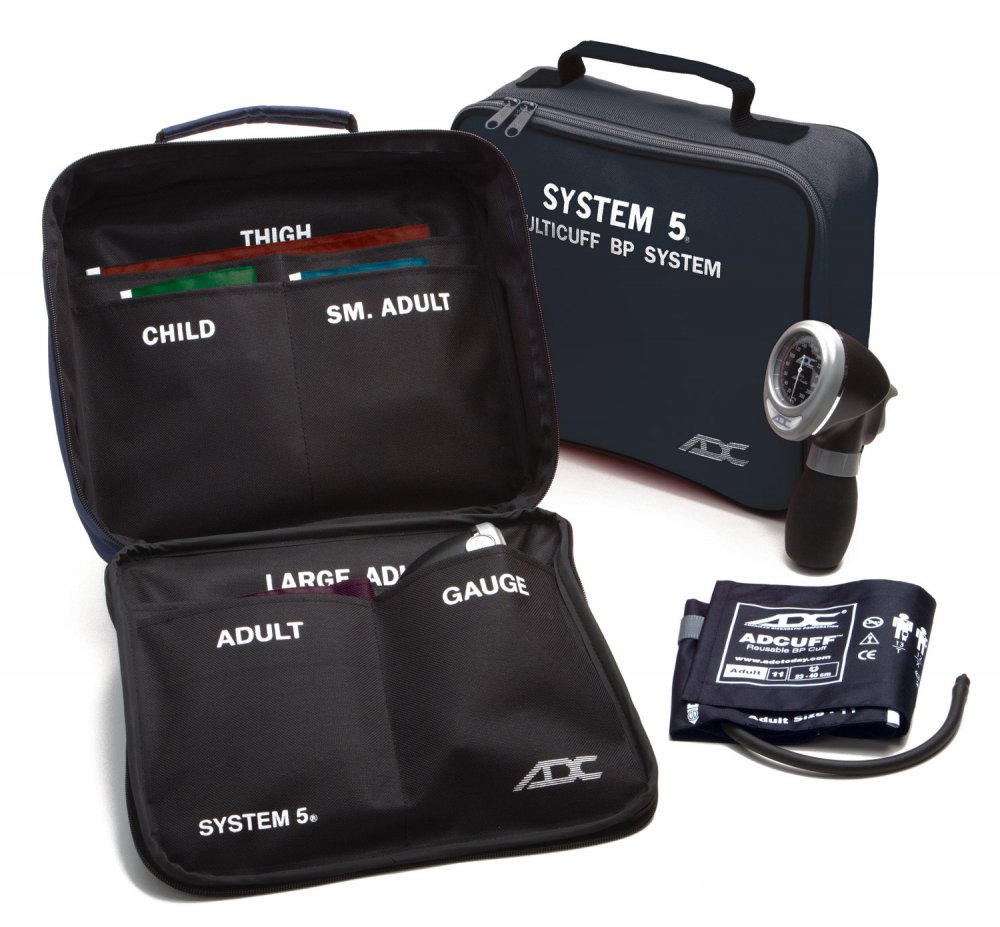 ADC System5 Portable5 Cuff Sphygmomanometer Multicuff Kit