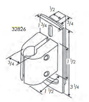 Therafin-32826-Seat-to-Back Hinge, Flush, 2" Wide Heavy Duty, Black