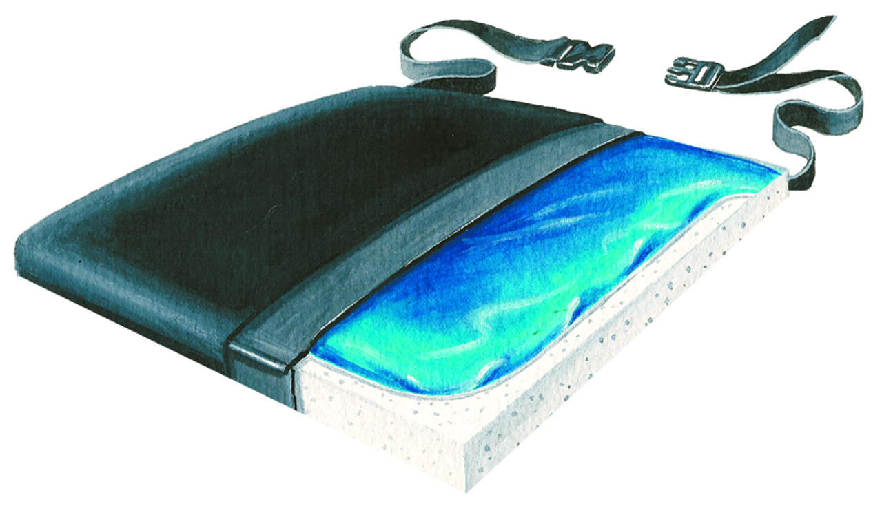 Skil-Care Bariatric Thin-Line Gel-Foam Cushion w/LSI Cover
