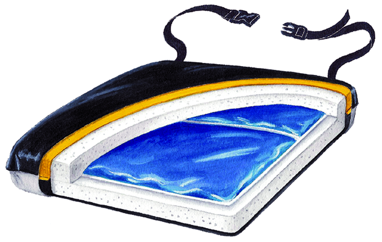 Skil-Care Econo-Gel 16" Thin-Line Vinyl Cushion w/Polyester Cover
