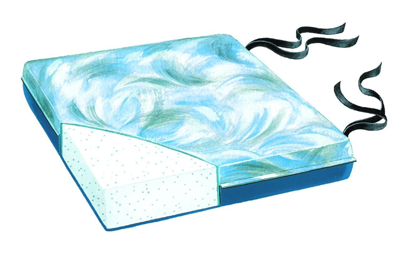Skil-Care Comfort Foam 18" Bimini Blue Vinyl Cushion 2"H