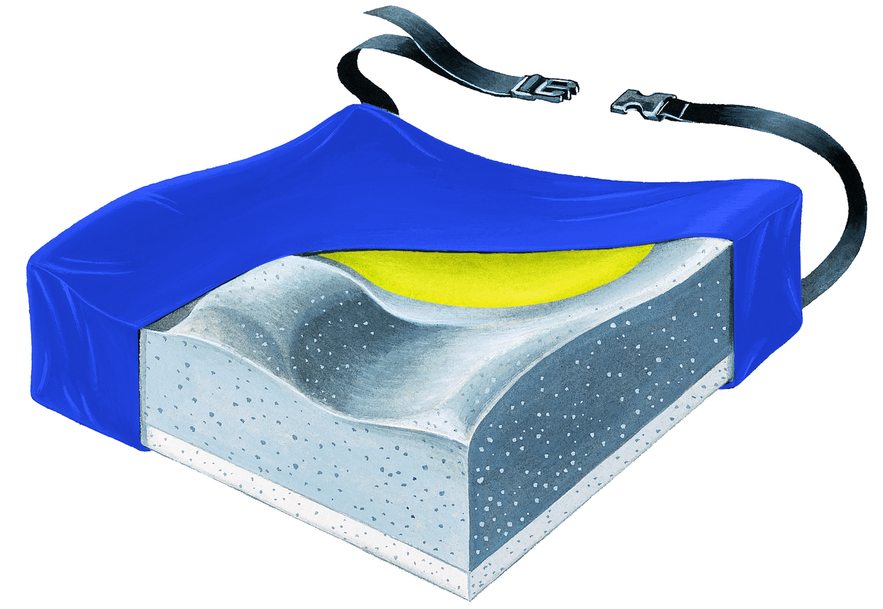 Skil-Care Contour 16" Foam Cushion w/Visco Pad & LSII Cover