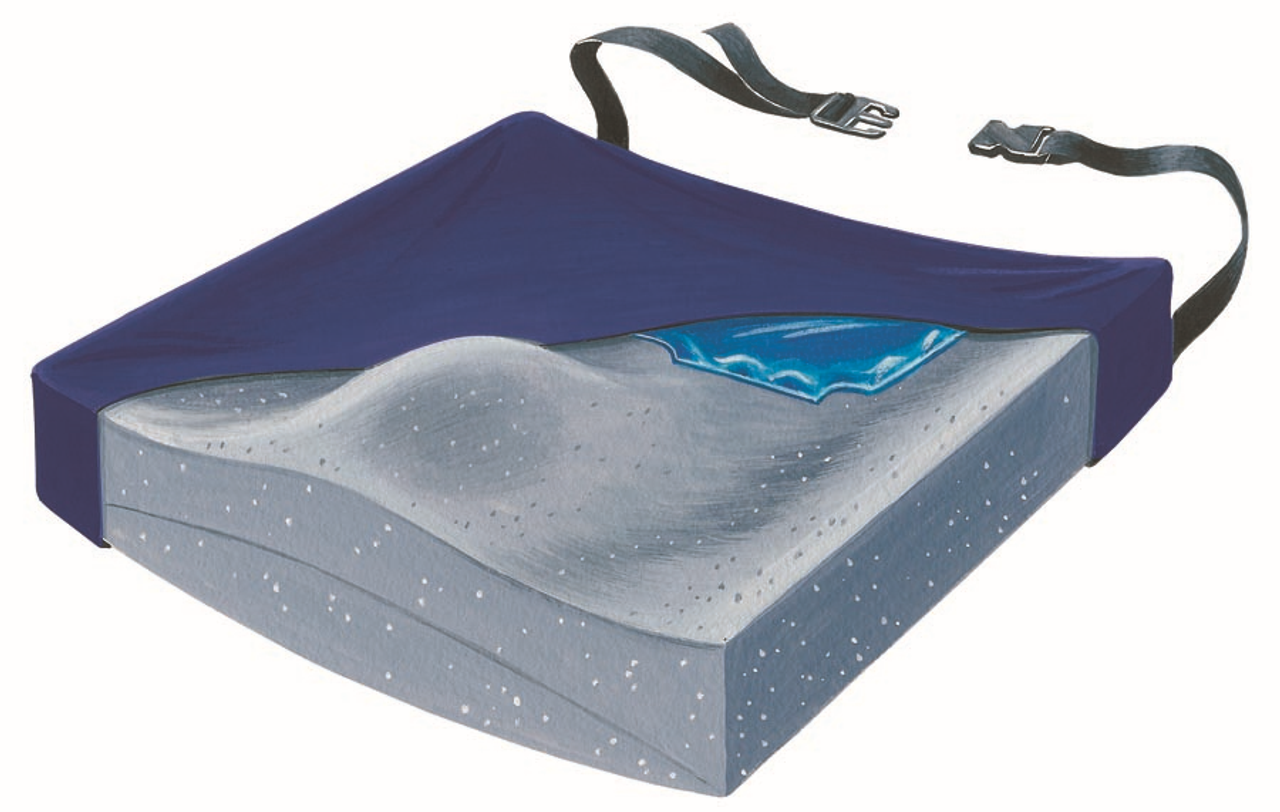 Skil-Care Contour Plus+ 18" Foam Cushion w/Gel Pad & LSII Cover