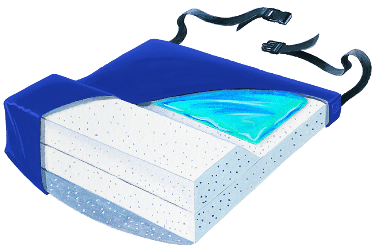 Skil-Care Anti-Thrust 16" Gel Pod Cushion Soft Base w/LSII Cover