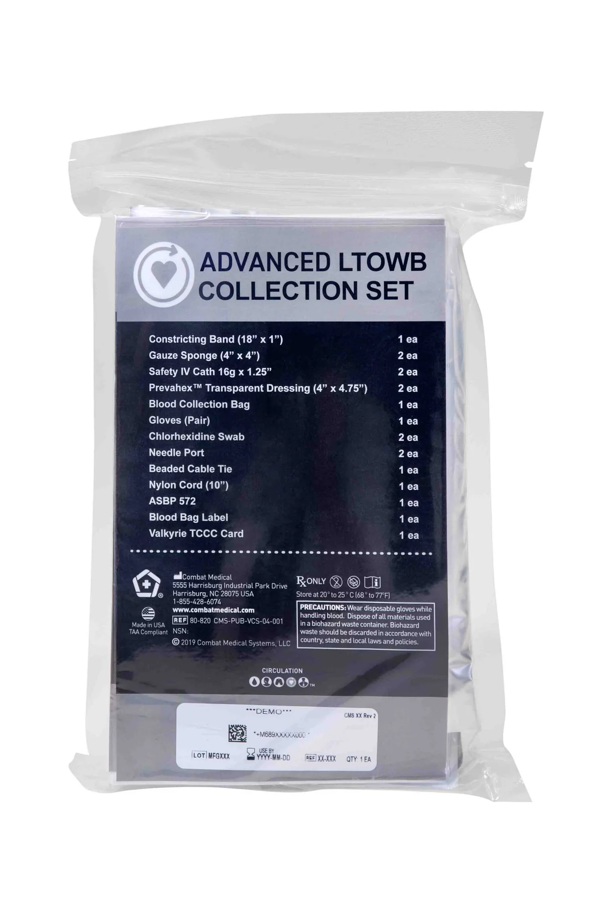 Safeguard Medical-80-875 Low Titer Type O FWB Transfusion Set