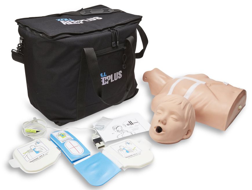 Kit de demostración de DEA ZOLL-8000-0834-01. Incluye bolsa de transporte, torso de maniquí con cabeza y una almohadilla de demostración de RCP.
