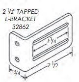 Therafin-32862-Bracket, Flat 2" x 10" x 1/8" Thick Stainless Steel