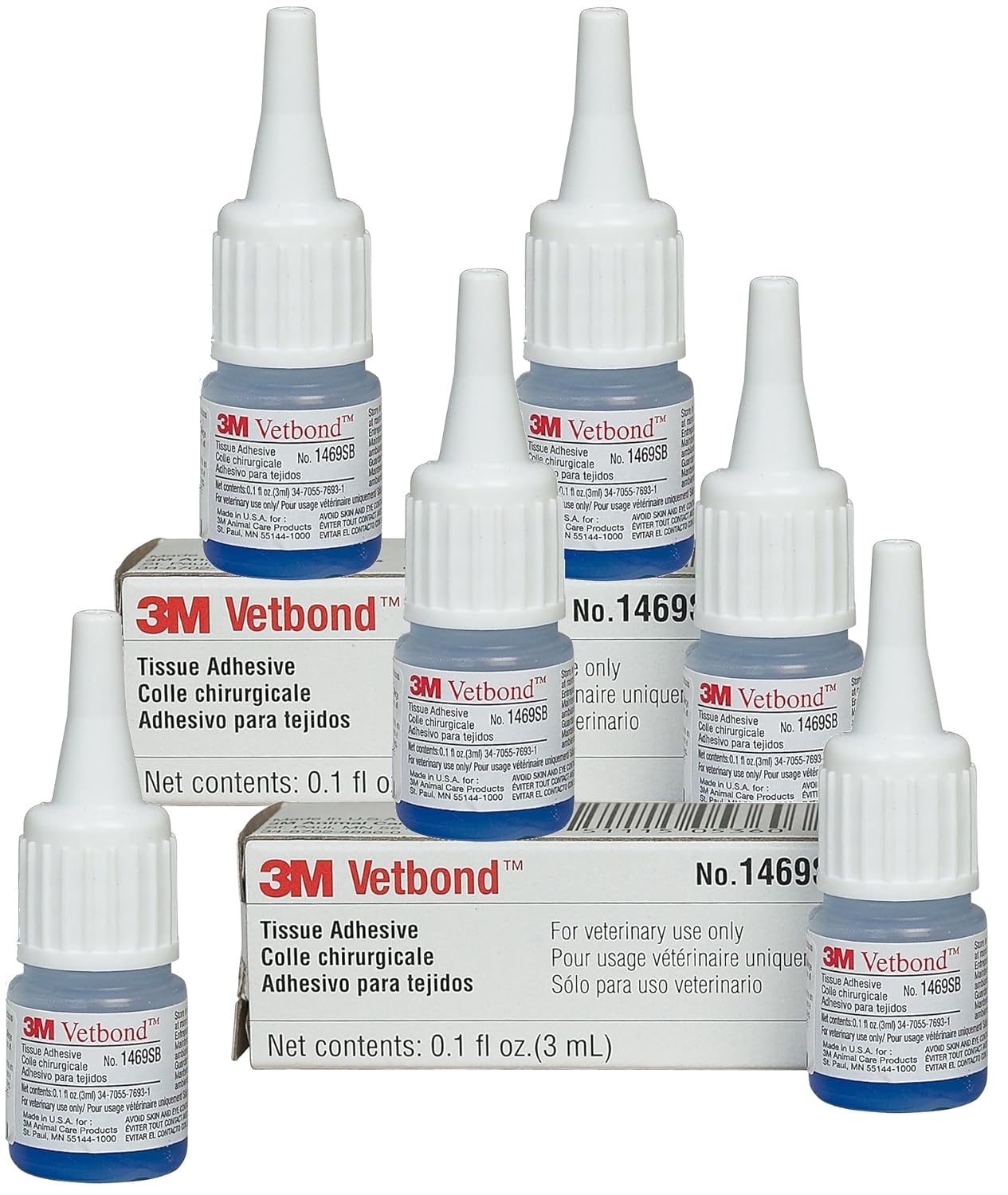 3M-1469SB Vetbond™ Tissue Adhesive, 0.1 oz (3 mL) Bottle