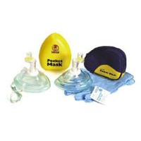 LAERDAL-820050 Mascarilla de bolsillo pediátrica con guantes Estuche blando azul