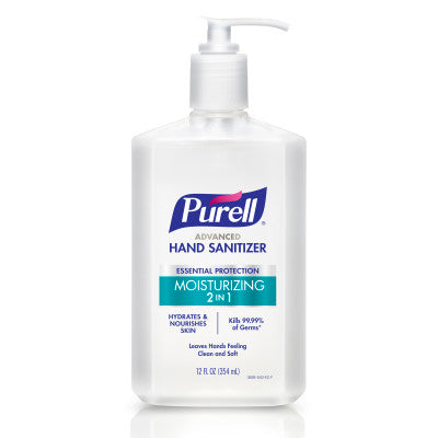 Gojo-3698-12 PURELL Advanced Moisturizing 2N1 Hand Sanitizer, 12 fl oz, Pump Bottle (12/cs)