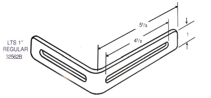 Therafin-32562B-L-Bracket, Small w/ Extended Slots, Black
