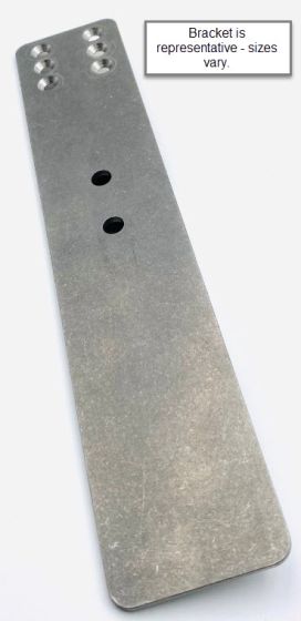 Therafin-32867-Bracket, Flat 2" x 16" x 1/8" Thick Stainless Steel