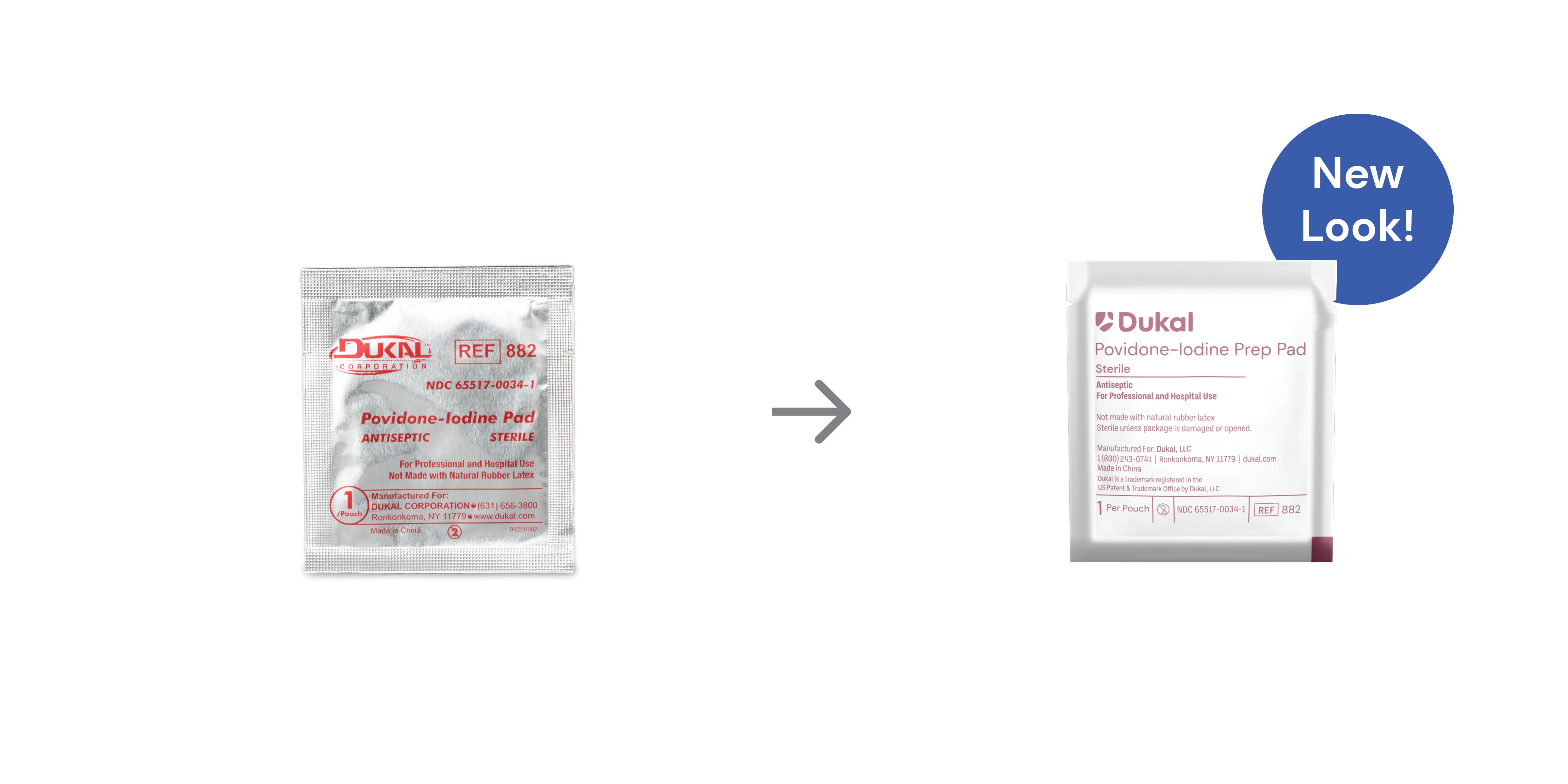 Dukal Corporation-882-4000 PVP-I Prep Pads, Bulk (1/pch, 4000 pch/cs)