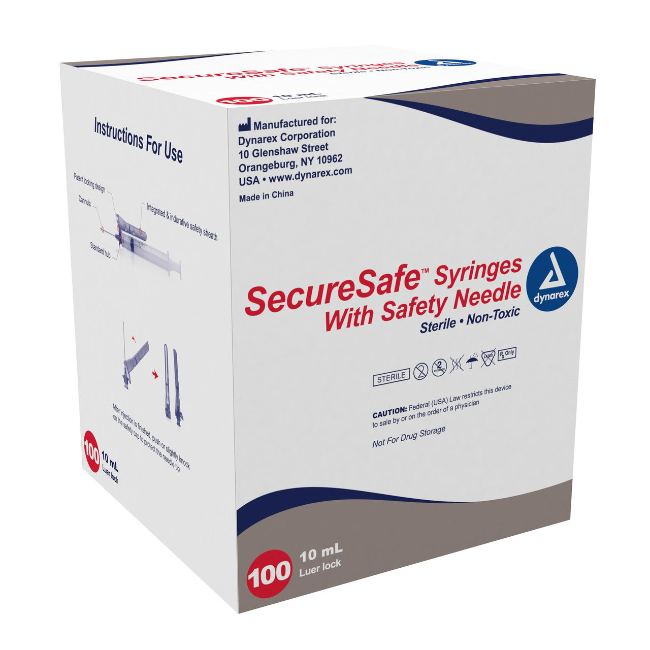 Dynarex SecureSafe™ Syringe with Safety Needle