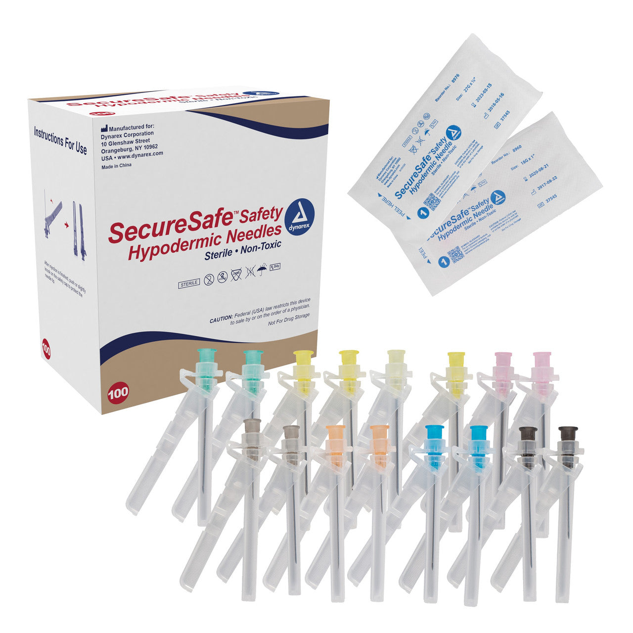 Dynarex SecureSafe™ Safety Hypodermic Needles