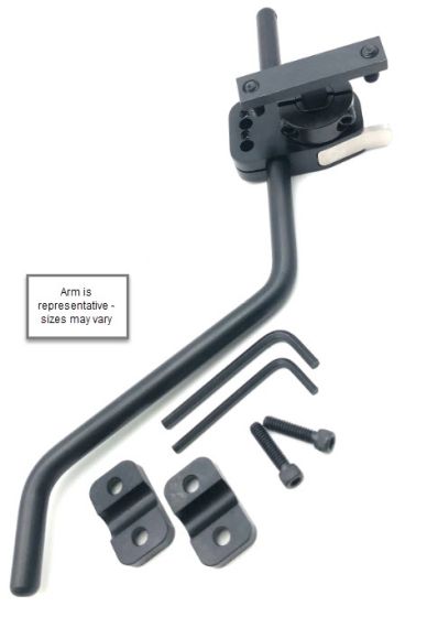 Therafin-30255-Aductor de rodilla de gran tamaño, abatible hacia abajo con brazo corto, adaptador de canal Quantum/Motion Concepts, izquierdo