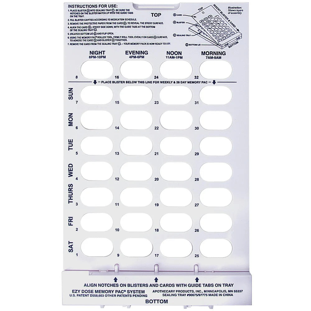 Apothecary Products Ezy Dose® Unit Dose Cold Seal Tray