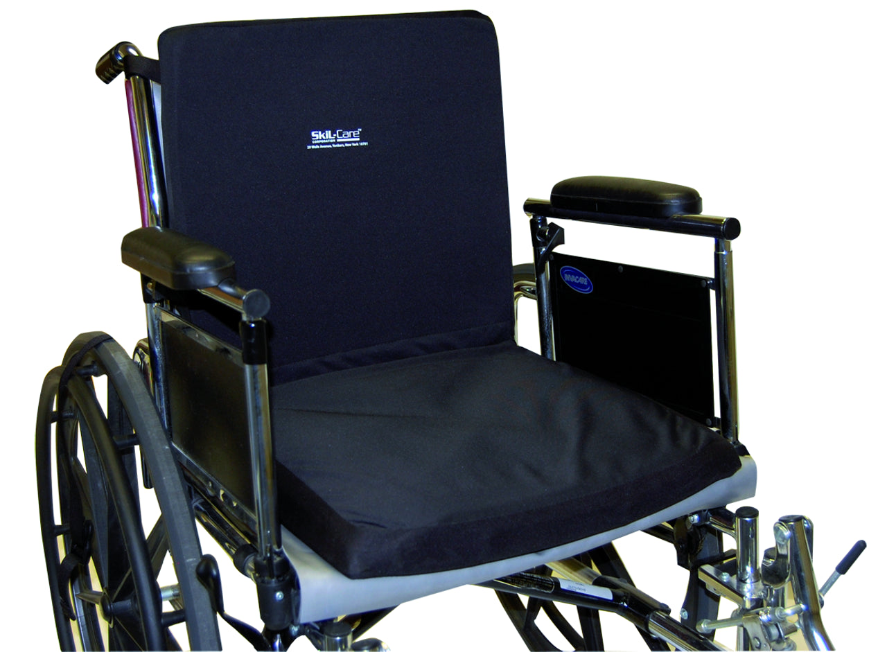 Skil-Care Foam Seat Cushion with Integrated Wheelchair Backrest