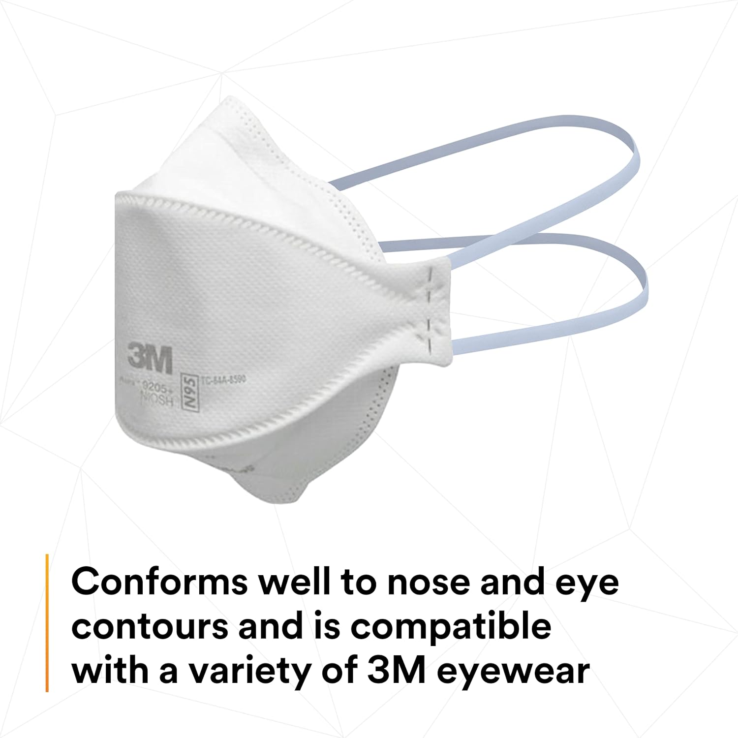 3M™ 9205+ N95 Aura Particulate Disposable Respirator, Foldable