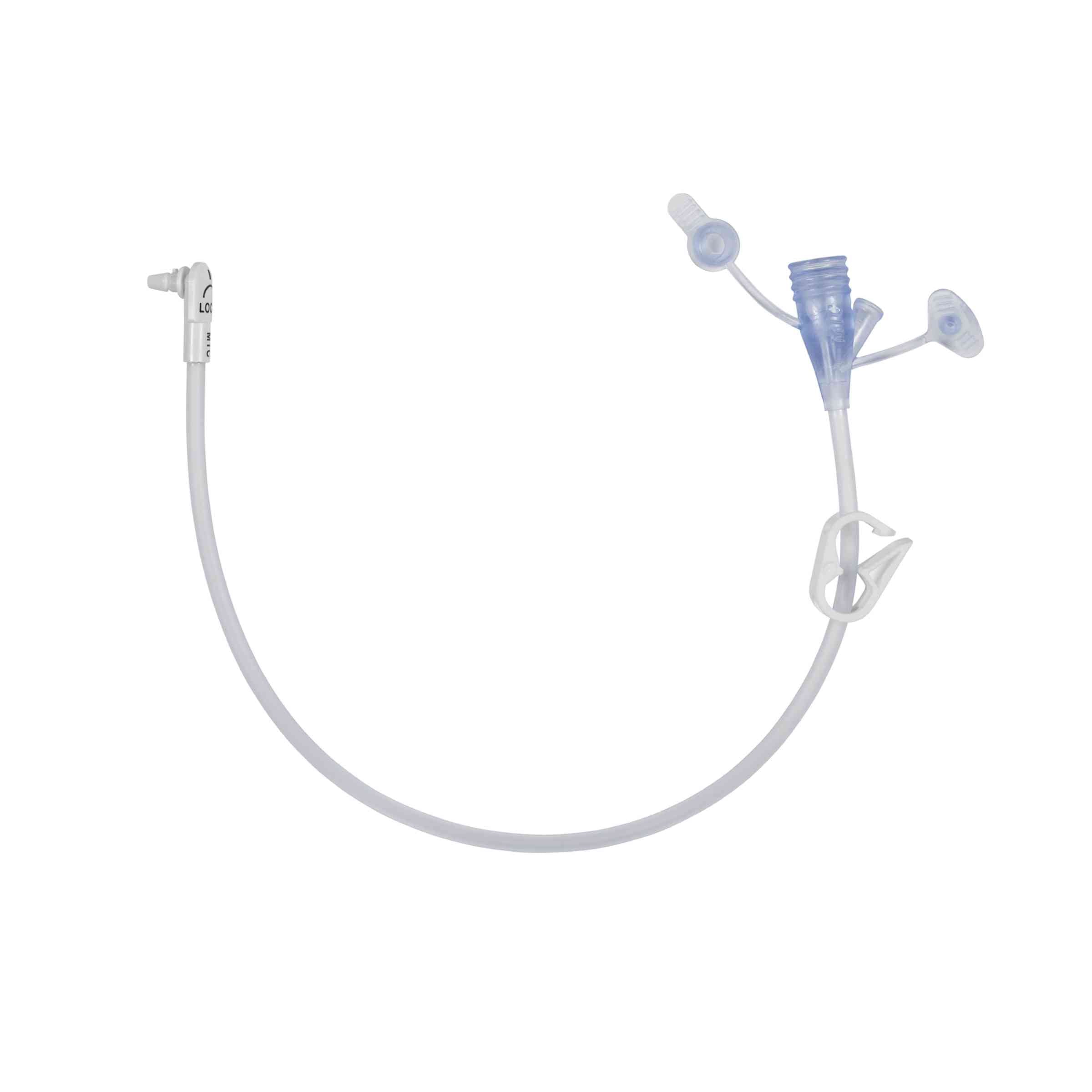 Avanos Medical Secur-Lok Extension Set, Right Angle Connector, 2-Port Y & Clamp