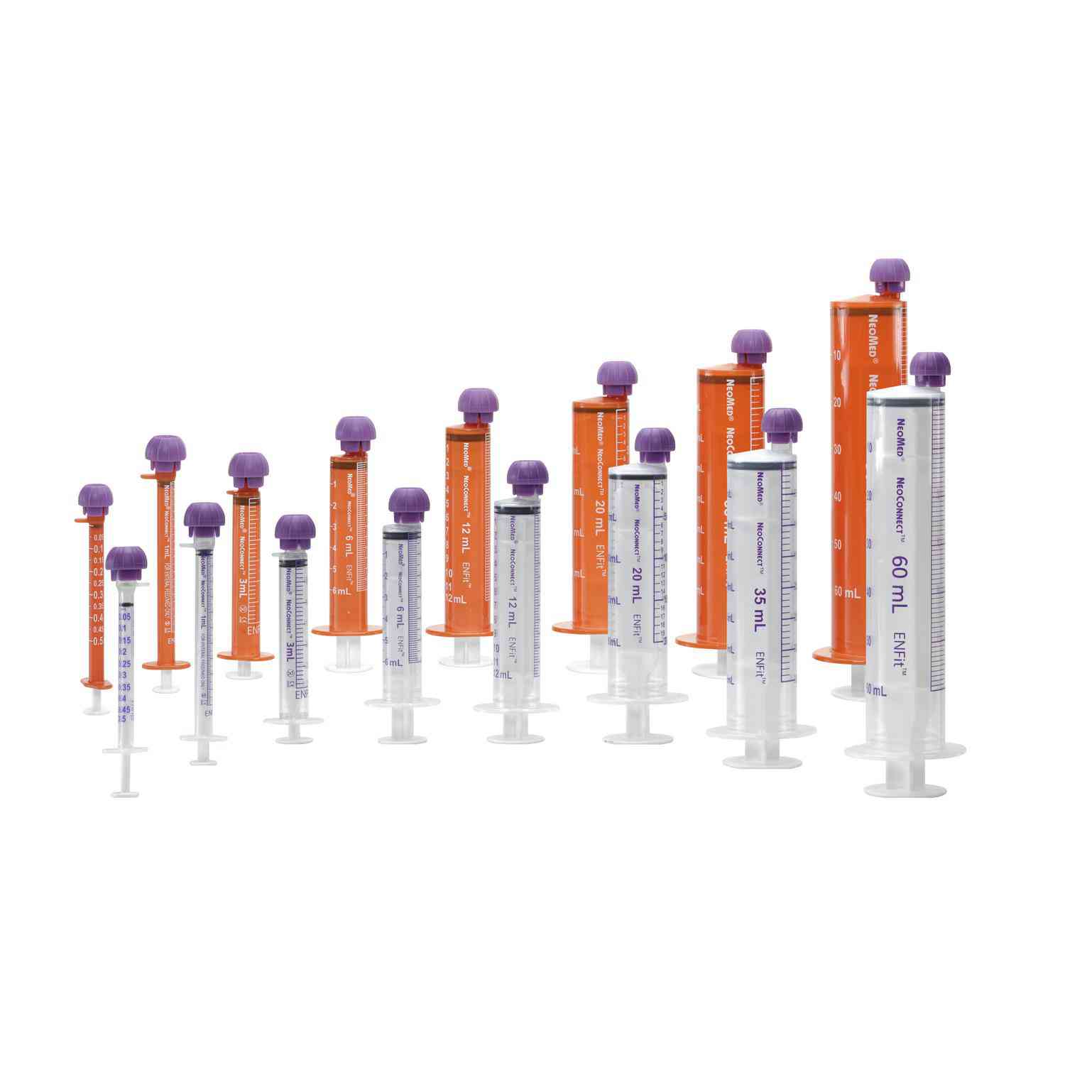 Avanos Medical-BA-S05NC ENFit Syringe, 0.5 ml, Amber, Non-Sterile (500/cs)