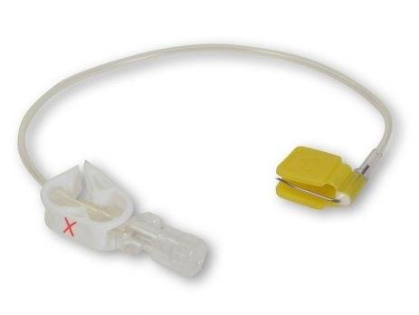 Laerdal 20G Right Angle Huber Needle with 8" Extension Set