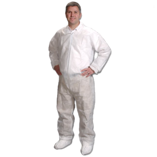 Alpha ProTech GenPro Coveralls, Elastic wrist, ankle and back, serged seams, blue, 25/case