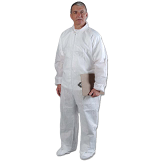 Alpha ProTech AlphaGuard Coveralls, Elastic wrist, ankle and back, AquaTrak® boots, serged seams, white, 25/case