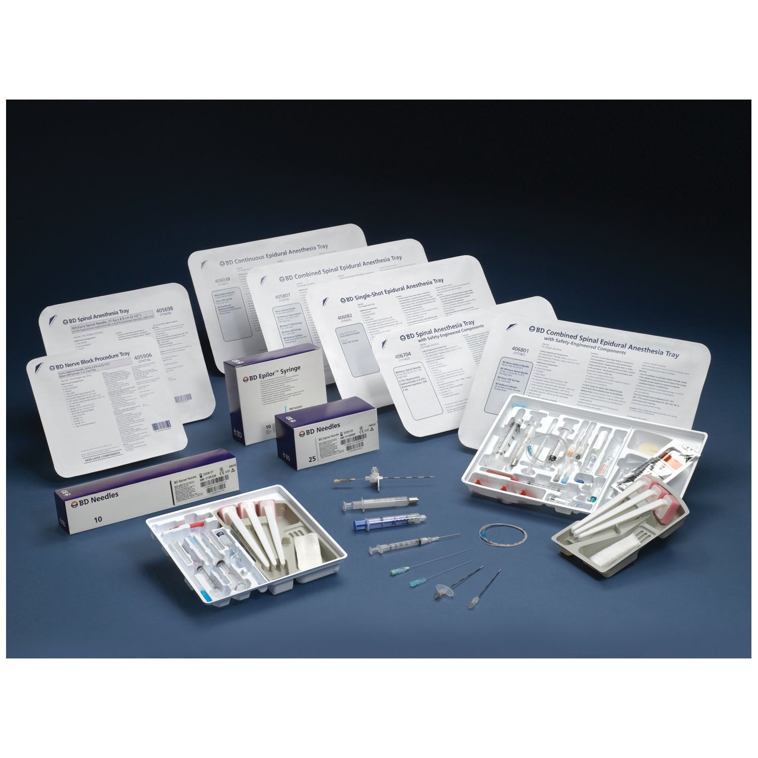 BD-405906 Nerve Block Tray Contains: 20G x 3½" Tuohy Epidural Needle, Clear Drape (Rx), 10/cs (Temp Sensitive; Non-Returnable) (Continental US Only, Excluding IN & ND)