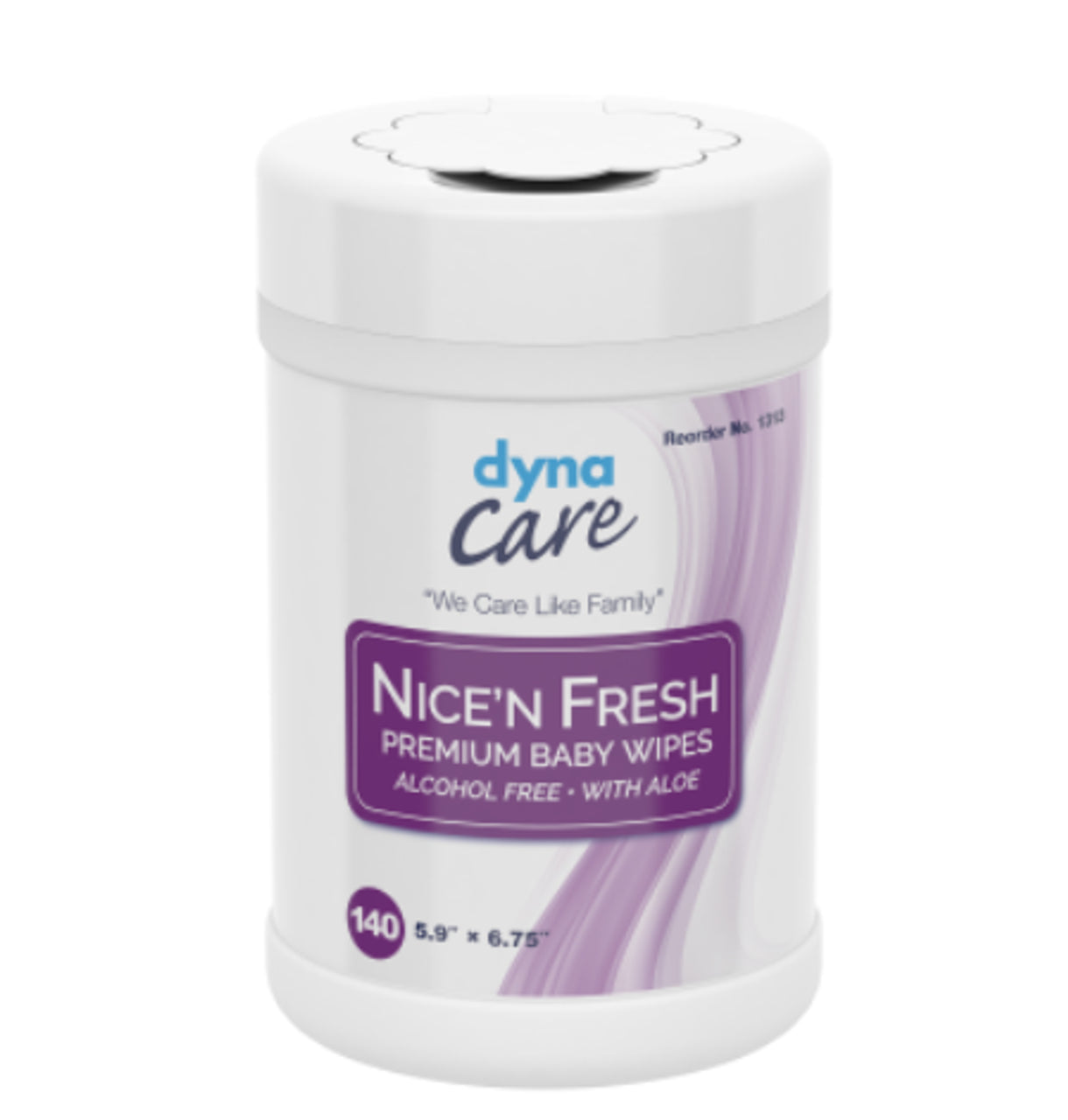 Dynarex-1313 Nice'n Fresh Premium Baby Wipes Scented 6" x 6.75