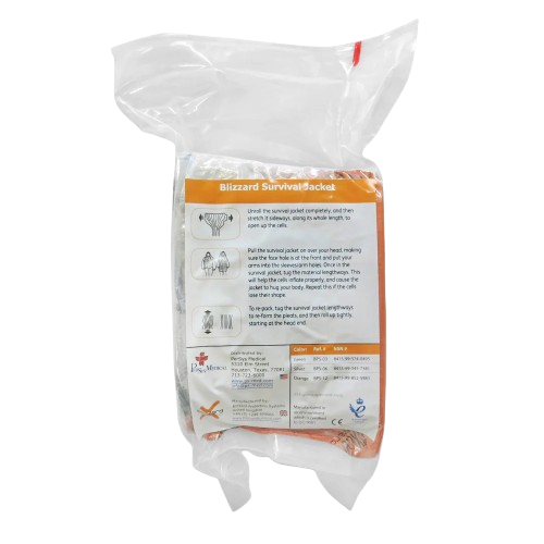 Safeguard Medical-BPS-12 Blizzard Survival Jacket, Large - Orange (25/case)