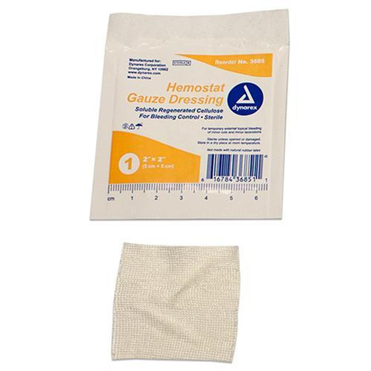 Dynarex 3686 Hemostat Gauze Dressing