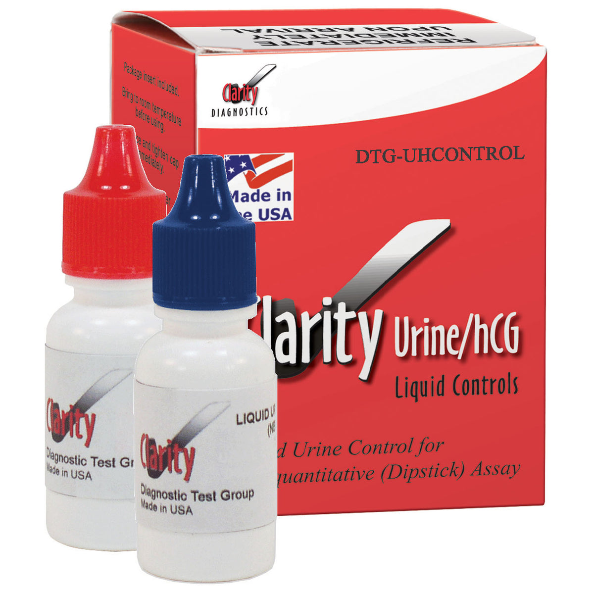 Clarity Urine/HCG Liquid Controls, Semiquantitative Dipstick Assay