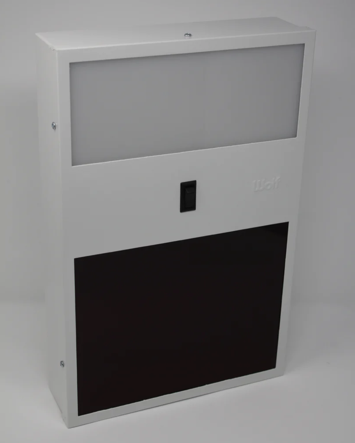 Wolf X-Ray-19106 Lámpara de seguridad, combinación en esmalte: Lámpara de seguridad en la parte inferior con una luz de ambiente incandescente en la parte superior